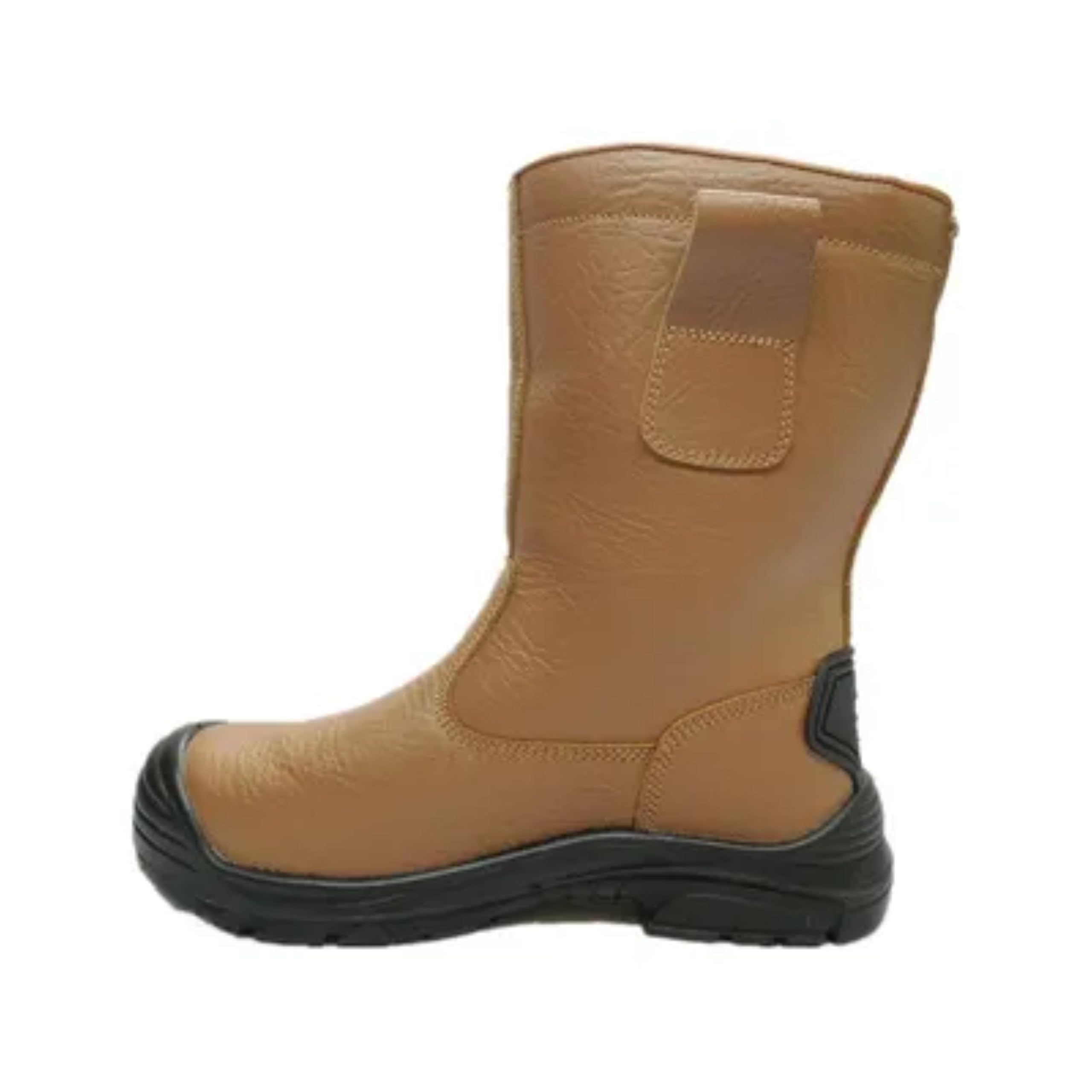 Rock Fall Chicago Rigger Steel Toe Cap Tan Boot Unisex, Water Repellent Safety Boots, SRC Slip Rated Work, Shock Absorbing Midsole, Vegan and Lightweight UK 16