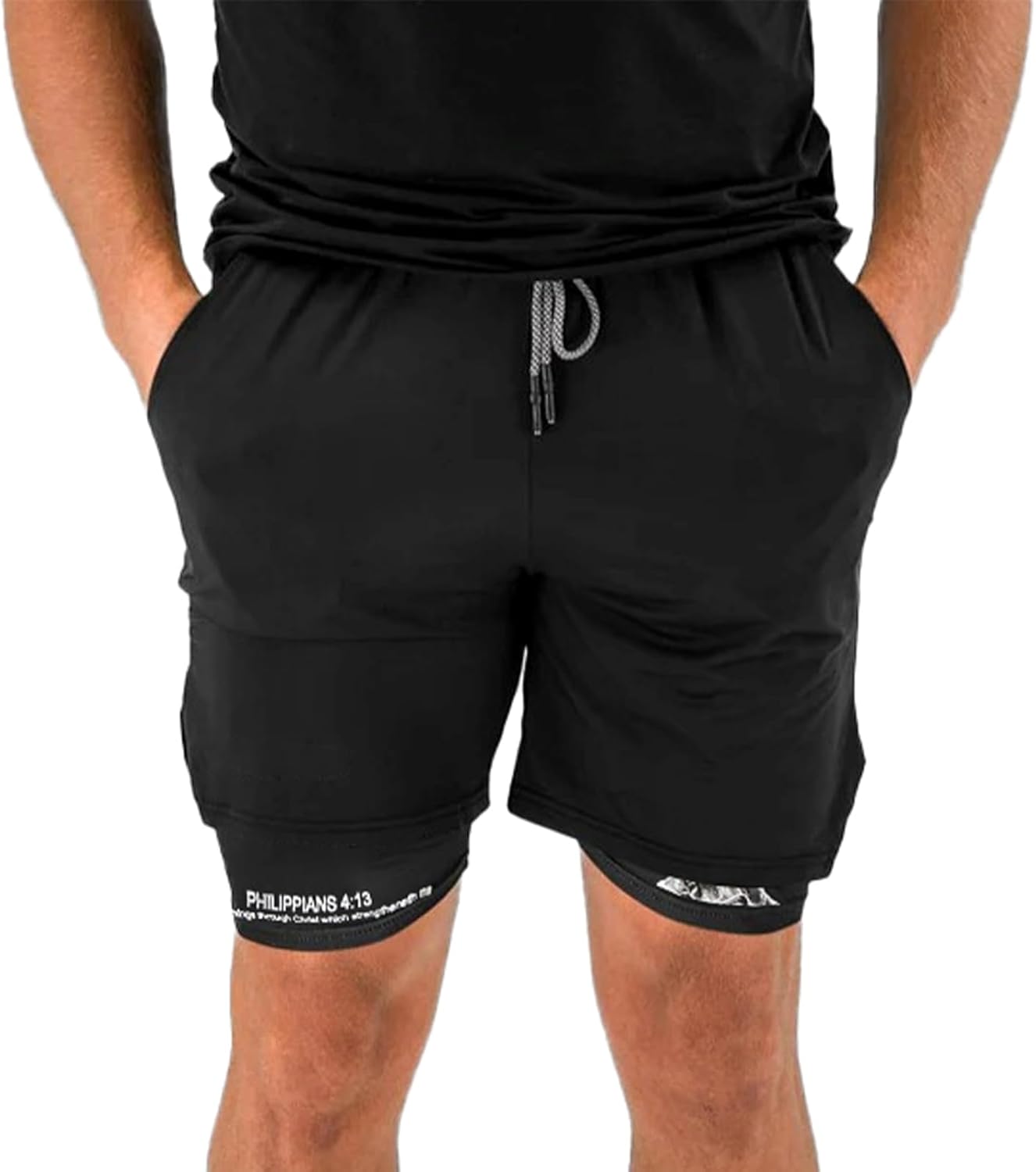 OEBLD Mens Athletic Shorts 2-in-1 Gym Workout Running 7'' Shorts with Towel Loop - Image 4