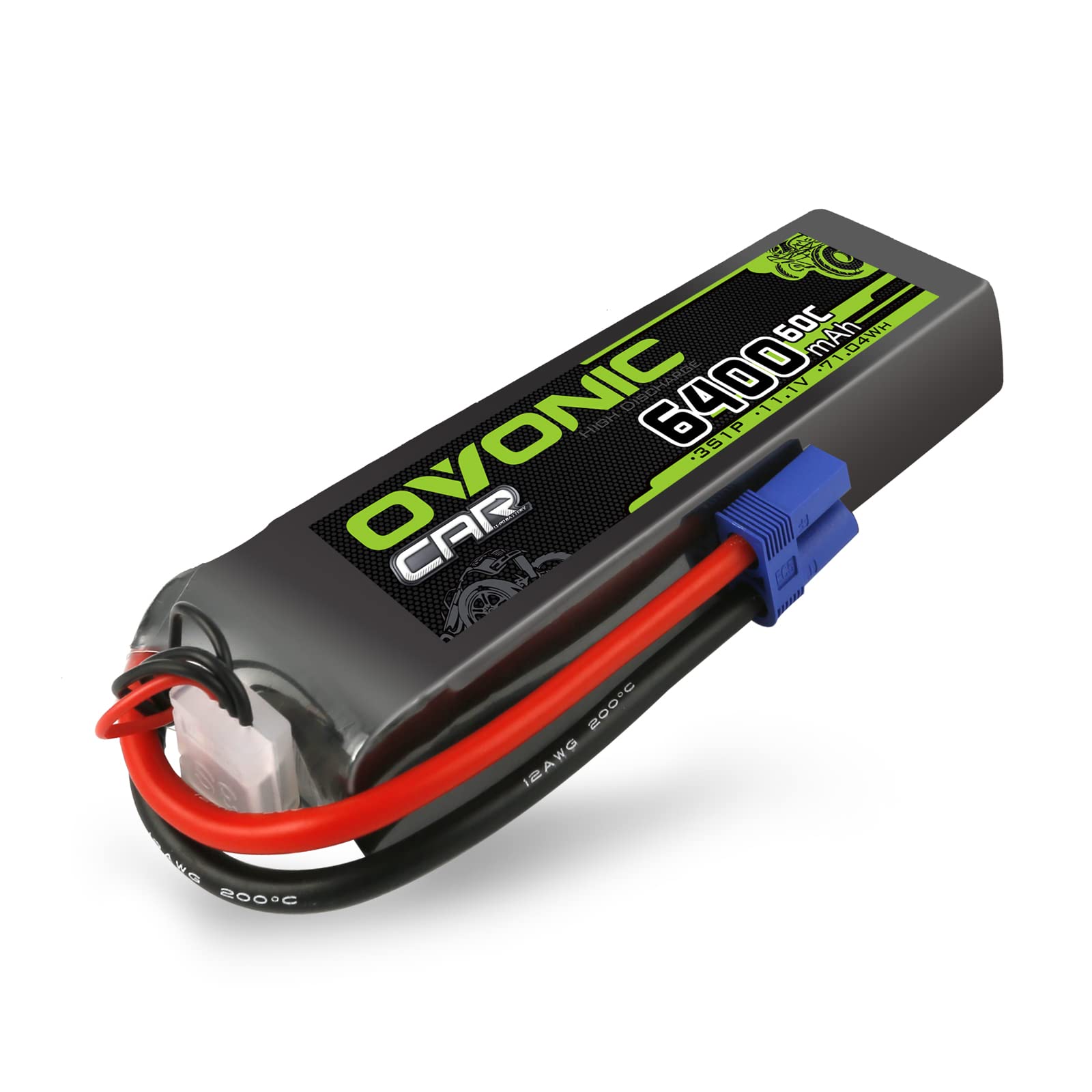 OVONIC 3S Lipo akumulator 11,1 V 6400 mAh 50C z wtyczką EC5 ogniwa do 1/8 i 1/10 RC samochód FPV UAV RC łódź, samolot, helikopter, multirotor