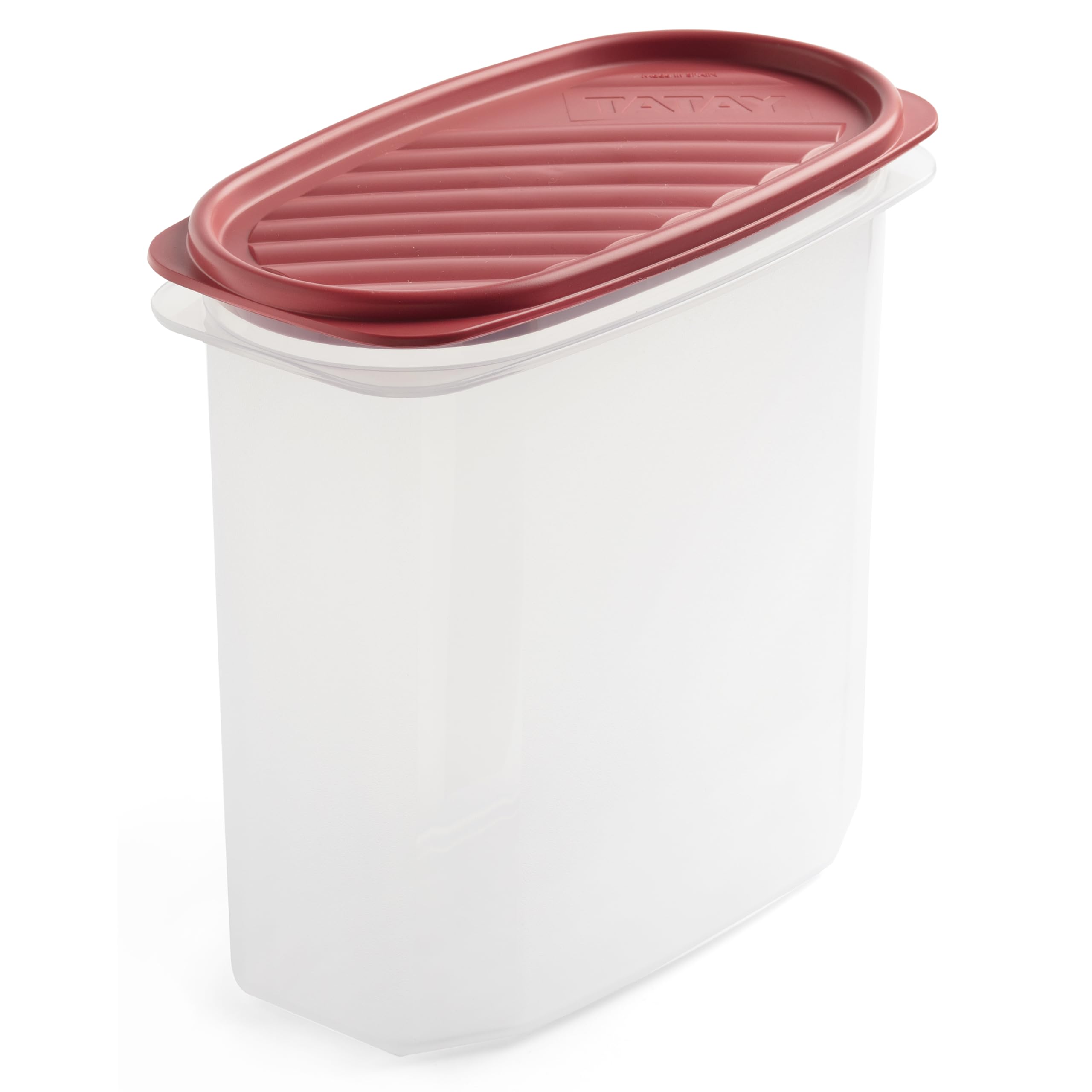 TATAY Food Container 2L Top Flex | Pressure Lid | Plastic Food Containers with Lids | Microwave, Dishwasher, Fridge & Freezer Safe | BPA-Free Plastic | 18.4x9.7x17.8 cm, Red