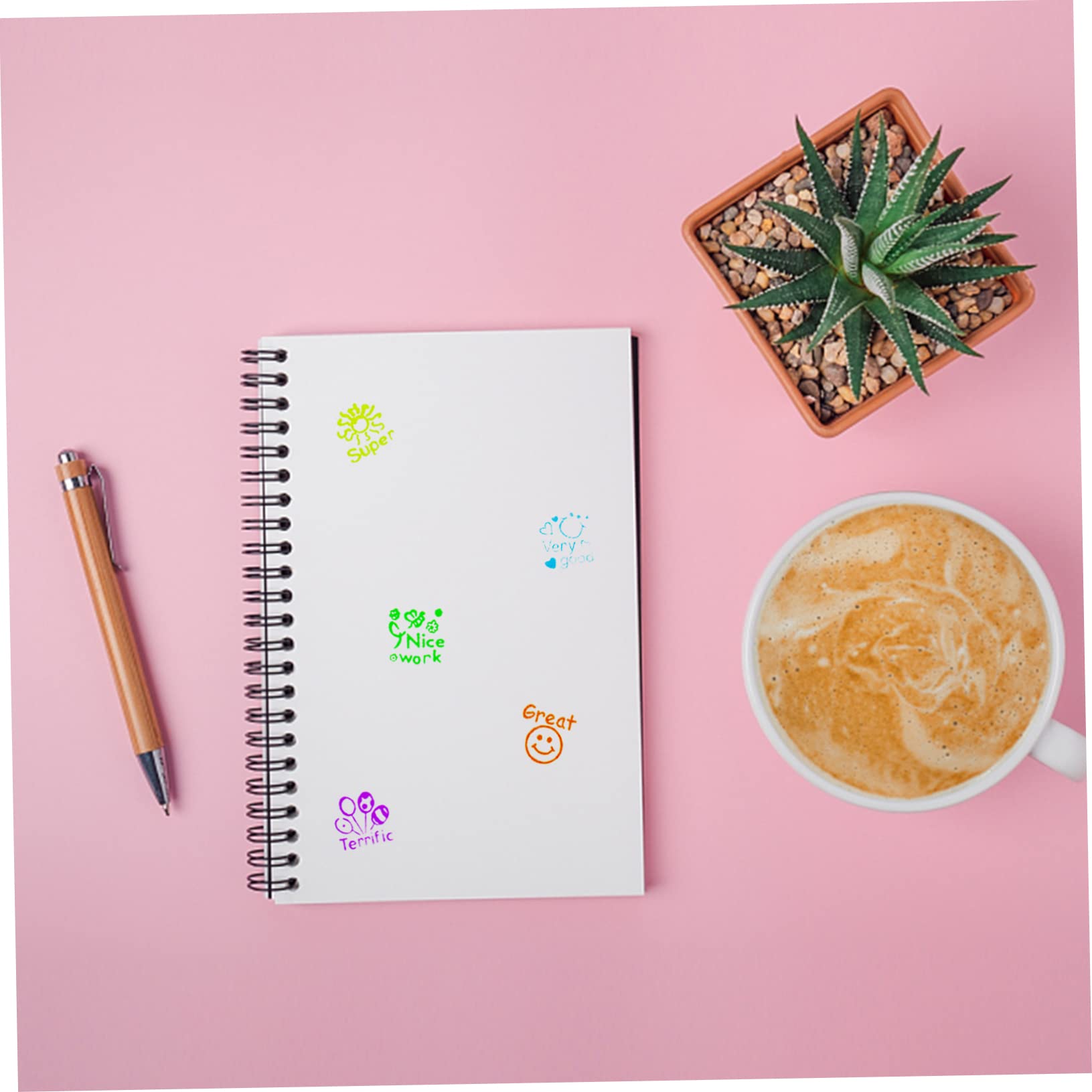 NUOBESTY 20pezzi Timbri Motivazionali Per Timbri Creativi Sicura Per Progetti Fai Da Te Per Etichette Biglietti e Scrapbooking