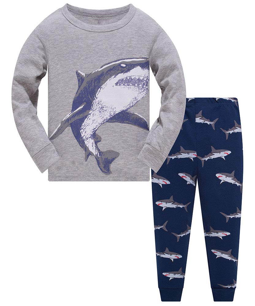 TEDDBoys Pyjamas Dinosaur Nightwear Cotton Toddler Clothes Kids Sleepwear Long Sleeve Christmas Pjs Sets 2 Piece Outfit Xmas Gift 1-12 Years