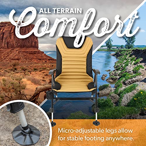 Kuma Outdoor Gear Off Grid Chair, Ultimate Portable Luxury Rugged Outdoor Folding Chair For Camping, Glamping, Sports & Outdoor Adventures (Sierra/Black) #TOP2