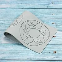 Vista 9 de Moldes de silicona de hojas huecas, moldes de chocolate con forma de corazón, geometría, molde de silicona 3D, molde de hojas de caramelo