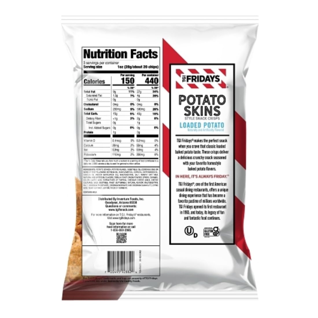 TGI Fridays Loaded Potato Skins, 3 Ounce -- 6 per case.