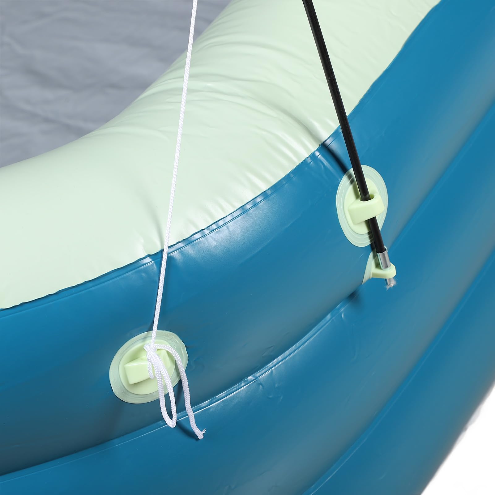 Piscina Inflable, Piscina Inflable de PVC de Gran Capacidad, con Dosel y Tobogán Acuático para Adultos, Niños, Jardín, Patio Trasero, Patio de Juegos Al Aire Libre (Green)