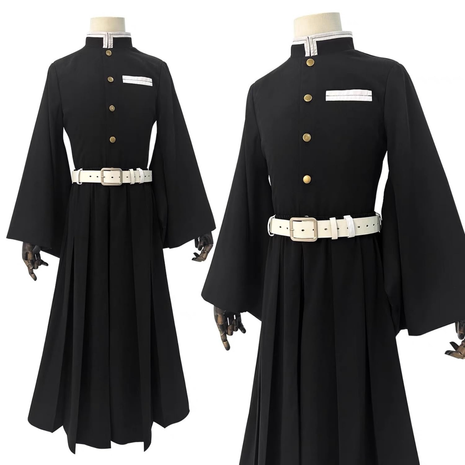 YHQuanta Muichirou Cosplay Costume Kimono Uniform Outfit Halloween Costume Adult, Black, S