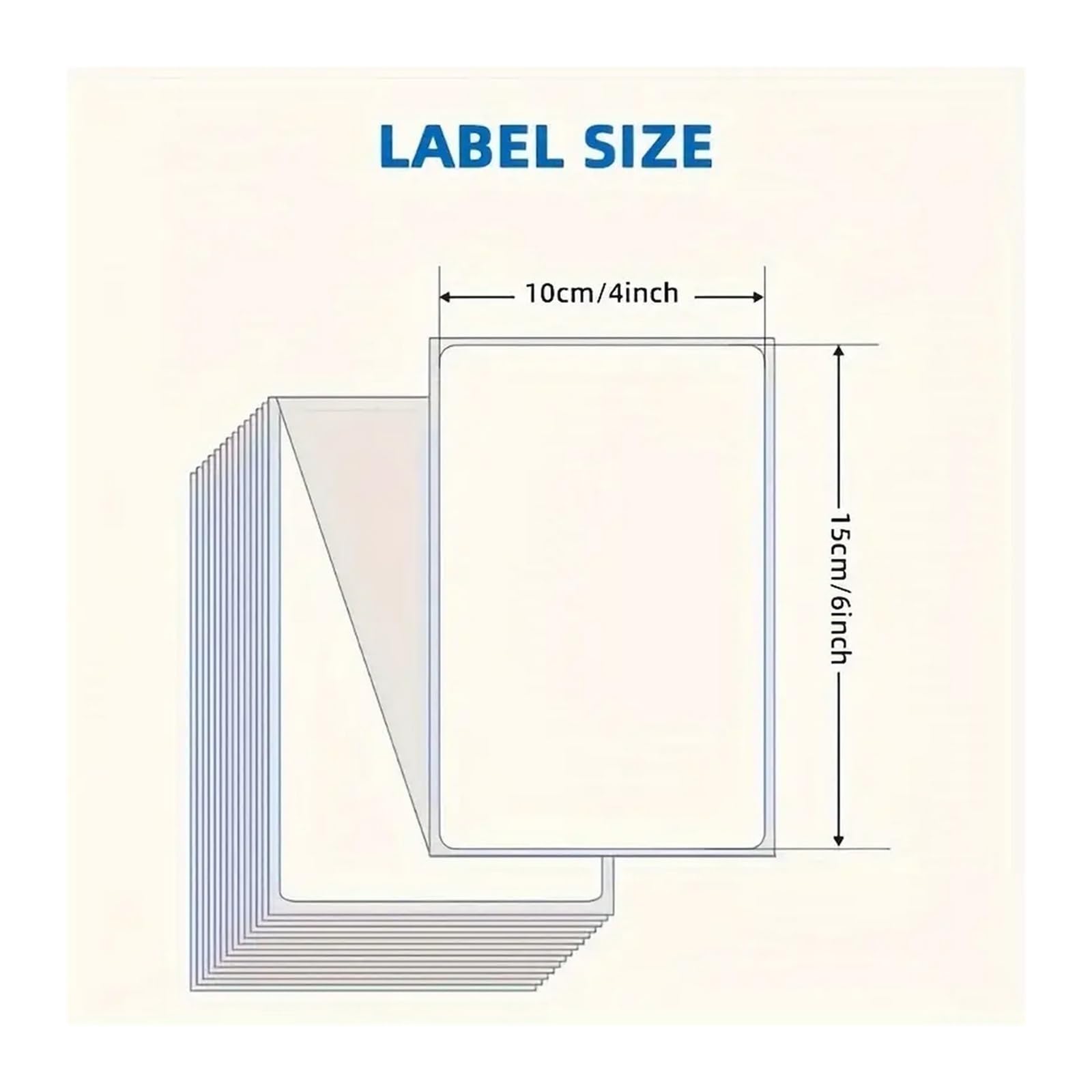 Etichette in carta termica bianca da 500/1000 fogli 4''x6'' 100x150 mm(1pack)