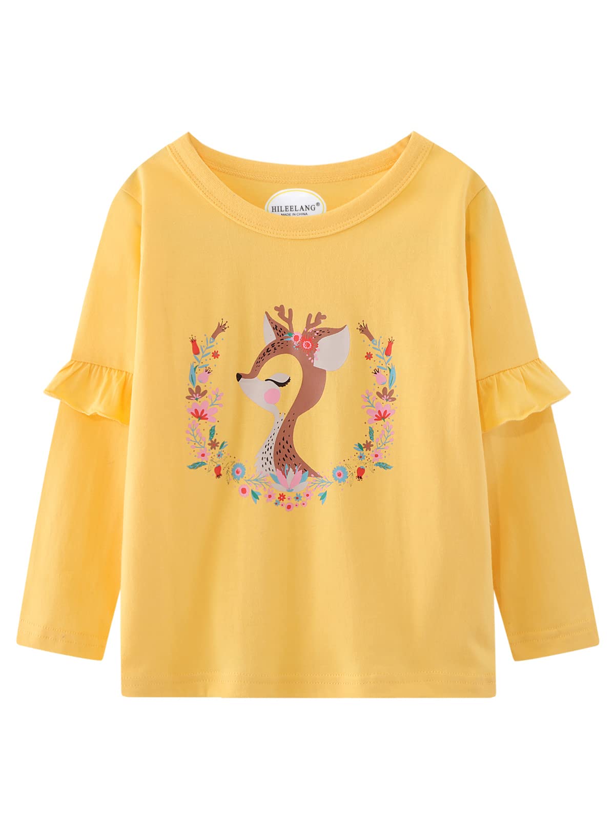 Camisetas de manga larga para niña, camisetas de algodón casual a rayas con cuello redondo, camisetas tipo túnica, 3 paquetes
