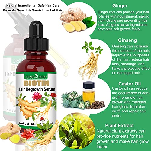 5 Pack Ginger Oil For Hair Growth,Hair Growth Serum,Biotin Hair Growth Oil,Hair Growth Ginger Serum For Men And Women,Hair Growth Treatment,Hair Loss Treatment,Promotes Thicker,Growth Hair #TOP1