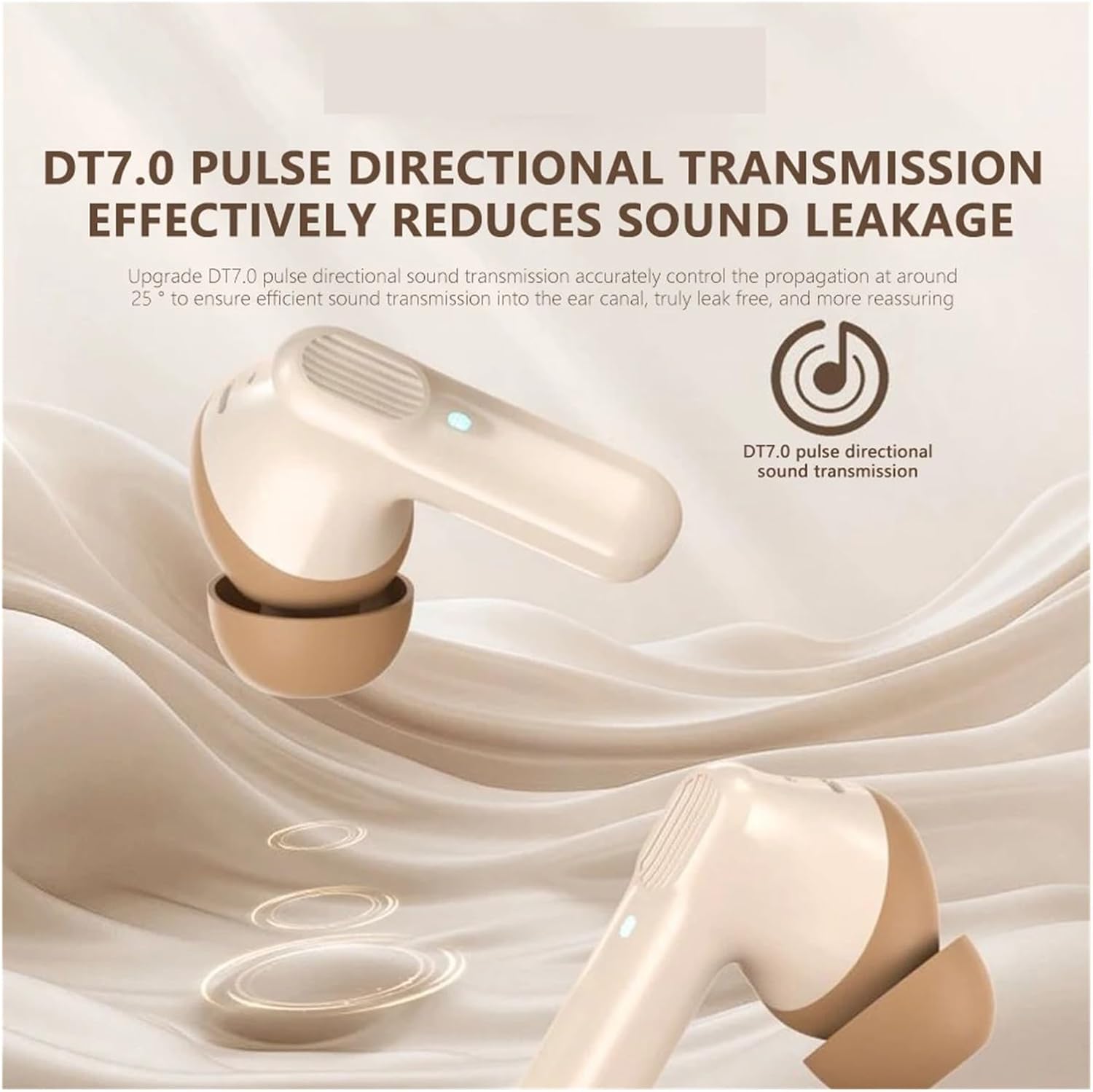 Compatible for ETR-A01 Pro Wireless Earphone in Ear Sports Headphones Noise Reduction 300mAh Earbuds with Voice Assistant Mic(A01 Black)