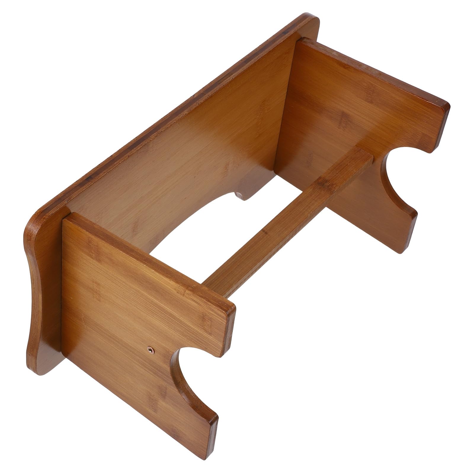 Taburete de Madera Maciza Color Té para Inodoro, Reposapiés Pequeño para Baño, Escalón Cómodo Adultos, Soporte Estable y Práctico para Posición Saludable