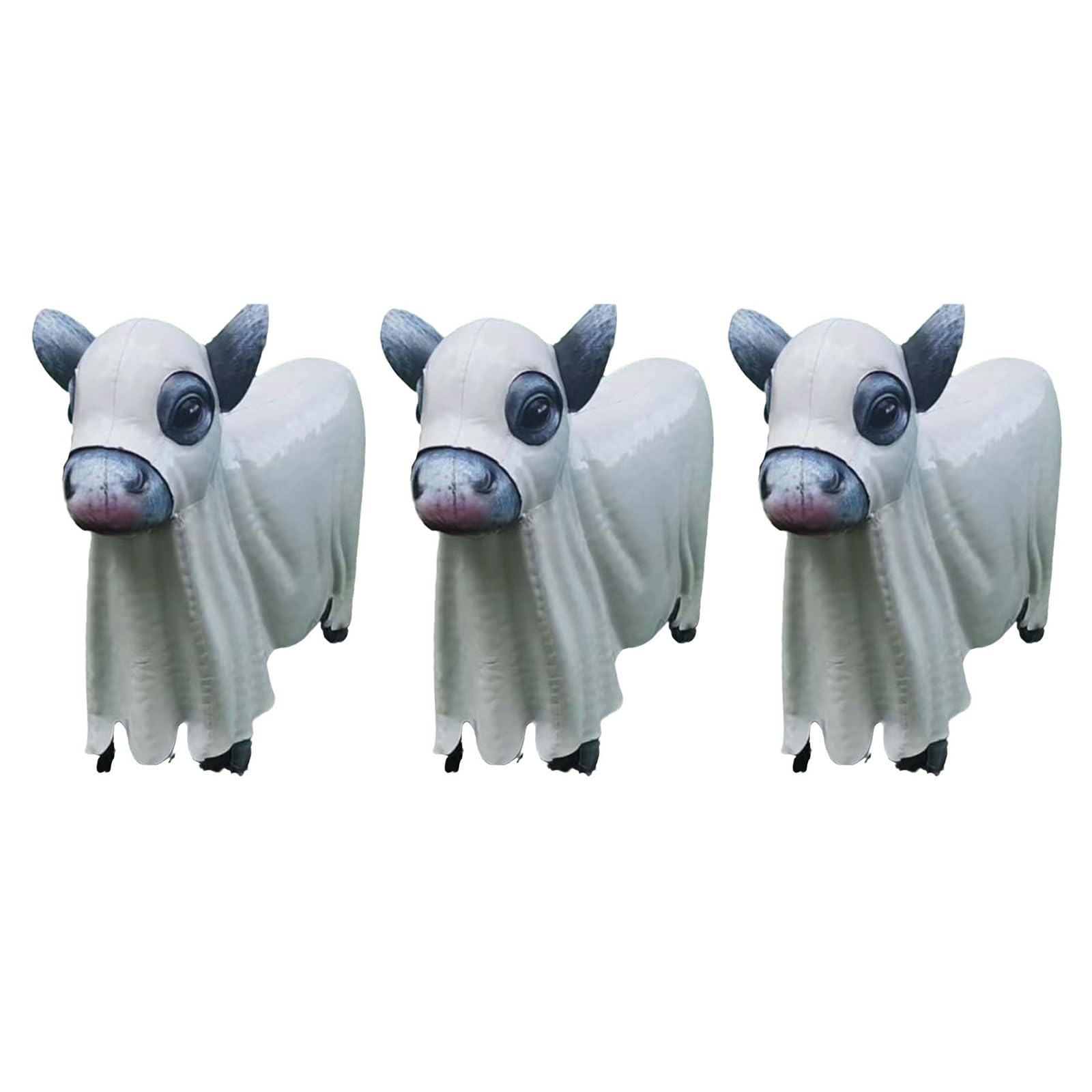 Xjdzineq Halloween Resin Cow Statue Scary Centerpiece Decorations, Gothic Sculptures for Indoor Porch Garden Halloween Ghostly Figurines