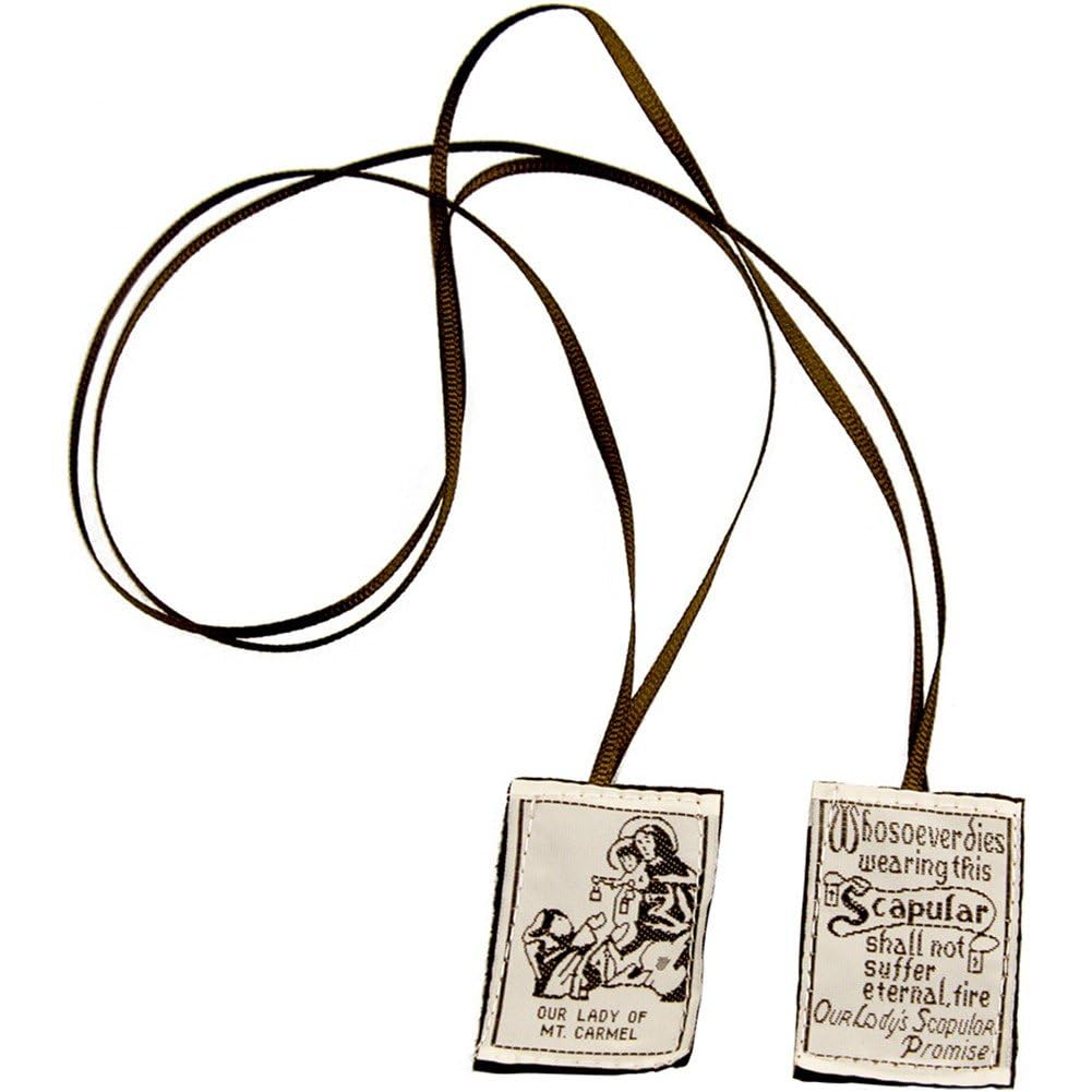 Luxylei Scapulars Catholic, Brown Scapular of Our Lady of Mount Carmel, Escapularios Catolicos Scapular Catholic Necklaces Gift for First Holy Communion