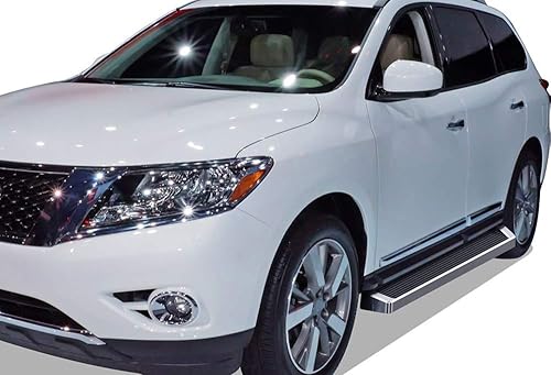 Miniatura 4 de iBoard - Estribos para 2013-2017 Nissan Pathfinder (Excluye 15 Platinum) & 2013 – 2016 Infiniti QX60, Plateado