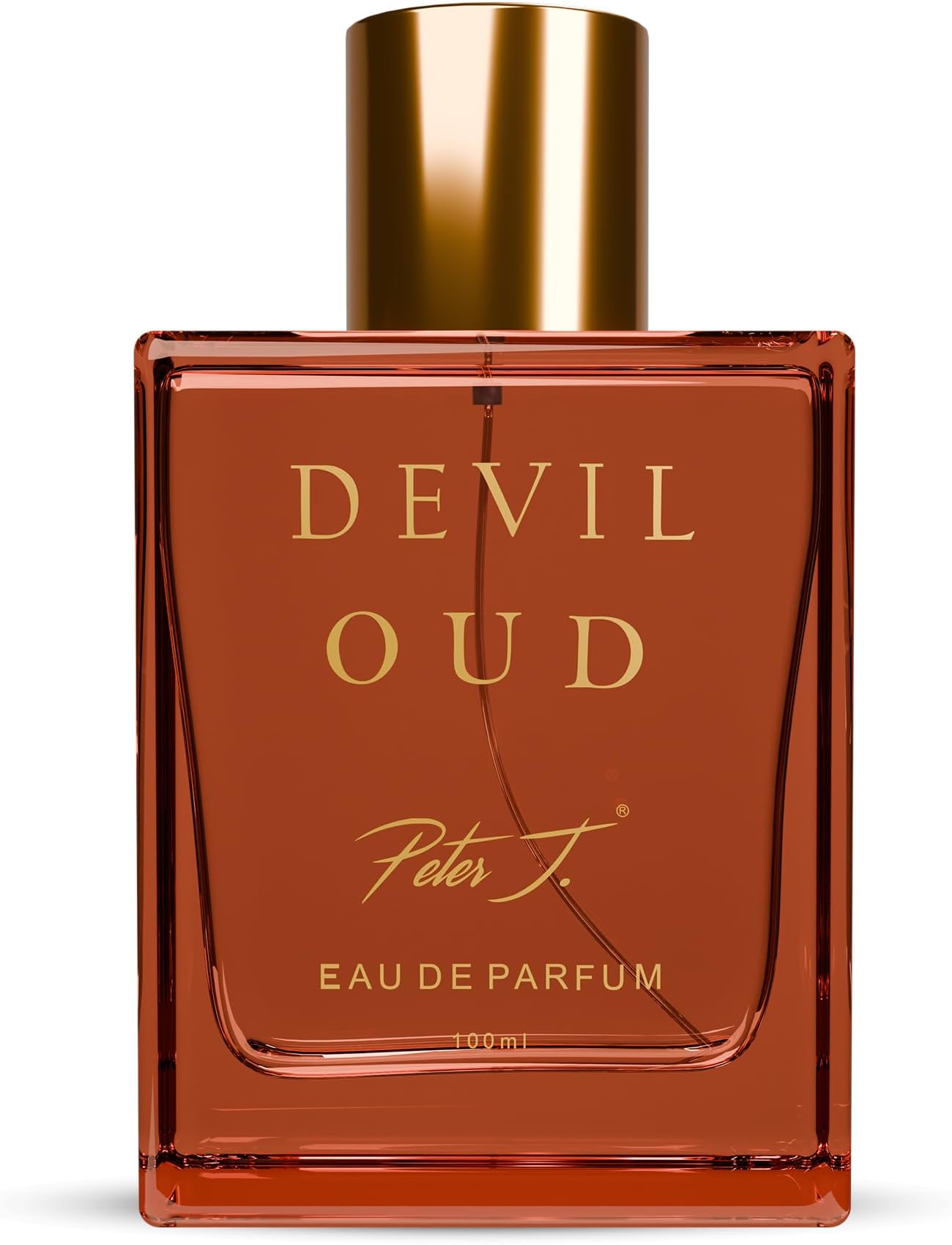 Peter J Devil Oud Eau De Parfum – 100ML | Unisex Luxury Perfume with Smoky Rose, Spicy Oud & French Cognac Notes | Bold & Long-Lasting Fragrance | Sensual Gift Perfume for Men & Women