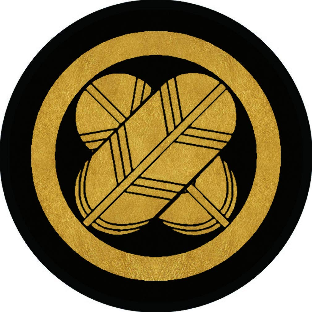 Amazon.co.jp: 家紋シール 丸に違い鷹の羽紋 直径4cm 丸型 4枚セット  