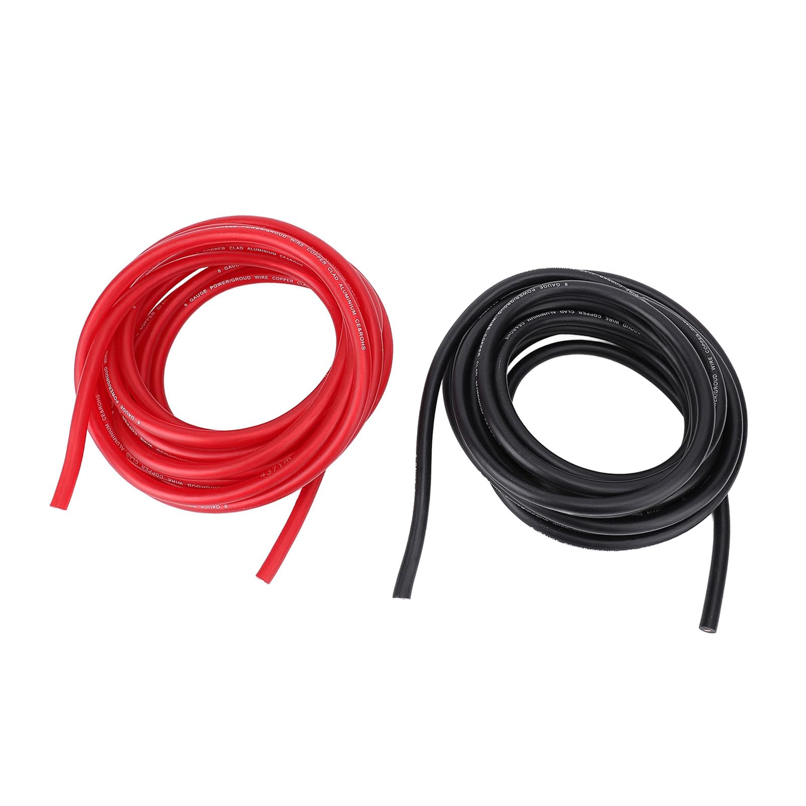 aqxreight 2 szt. 8 Przewodów z Końcówkami Przewodów Rurka Termokurczliwa 20 Stóp 8AWG Kabel Uziemiający do Zasilania Samochodowego Kabel Akumulatora do Pojazdu RV Przyczepa Łódź i Zabezpieczenie op