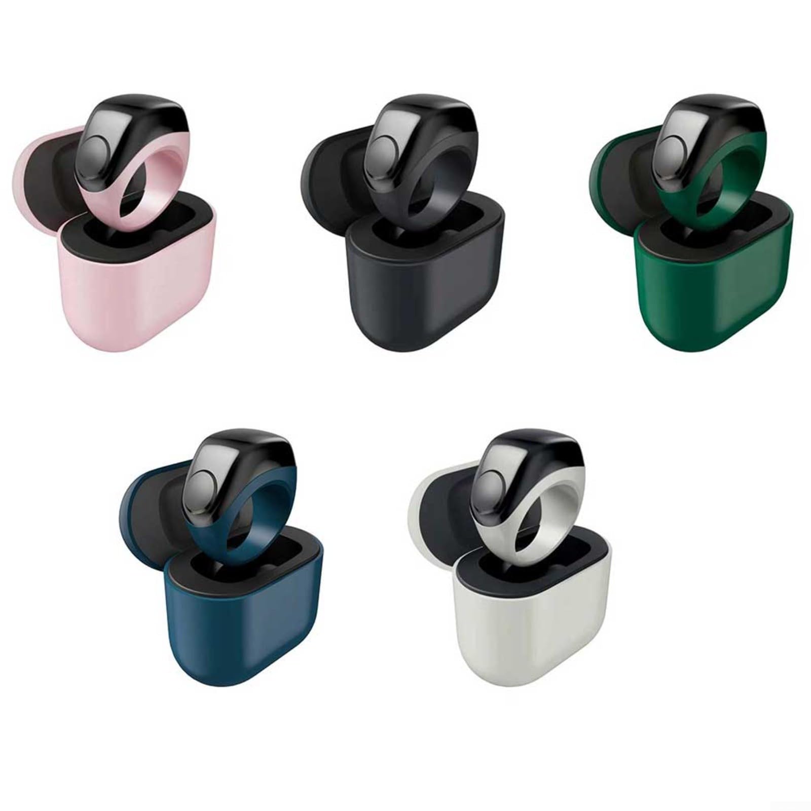 Smart Ring Counter con finitura in titanio e tre supporti sostituibili, impermeabile IP67, fitness con promemoria preghiera e fascia regolabile per uso esterno e quotidiano (verde)