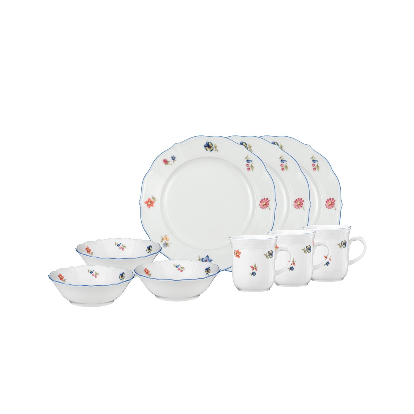 VEWEET Teresa 30pcs Service de Table Porcelaine 6pcs Assiette Plate VEWEET Teresa 30pcs Service de Table Porcelaine 6pcs Assiette Plate