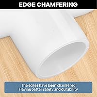 Vista 5 de Paquete de 12 codos de conexión de PVC de 3/4 pulgadas de 5 vías grado muebles para estantes de PVC DIY, marco de estructura de soporte