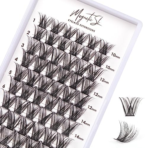 Individual Lashes DIY 45 Cluster Lashes Natural Look C Curl Reusable Fluffy Soft False Eyelashes With Clear Glue Strong Hold 10-16MM