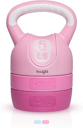 Miniatura 8 de Juegos de pesas rusas Yes4All - Juego de pesas rusas ajustables para entrenamiento de fuerza - Pesas rusas con peso ajustable para entrenamientos