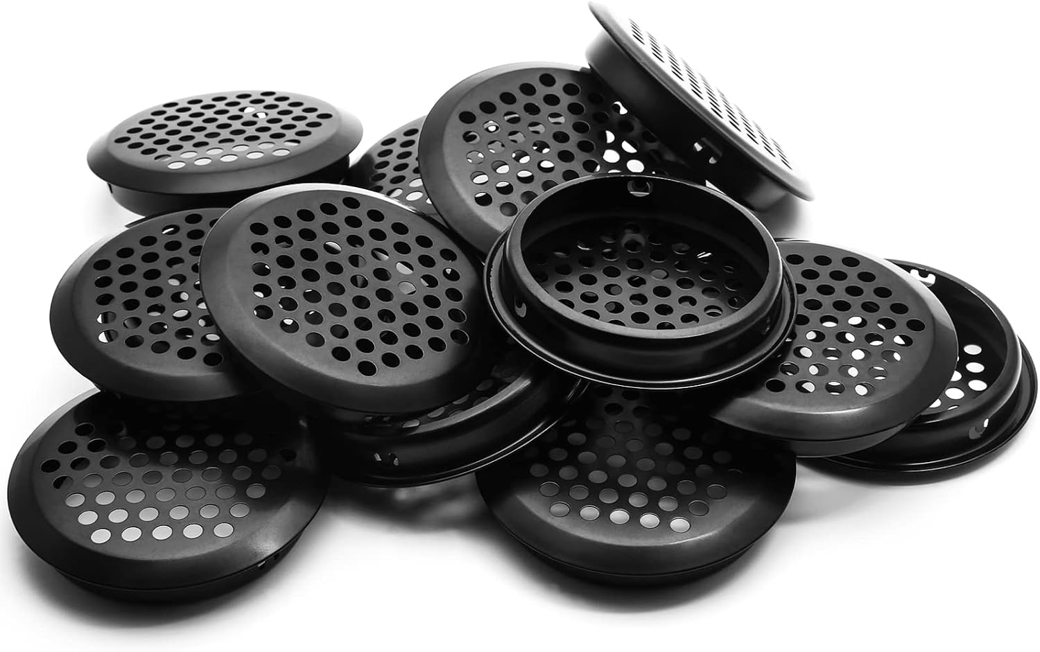 Piutouyar 20Pcs 25mm/1" Air Vents Round Soffit Vents, Black
