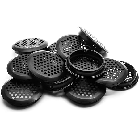 Stainless Steel Soffit Vents - 35mm Round Mesh Air Vents For Cabinets, Wardrobes, 20-Pack