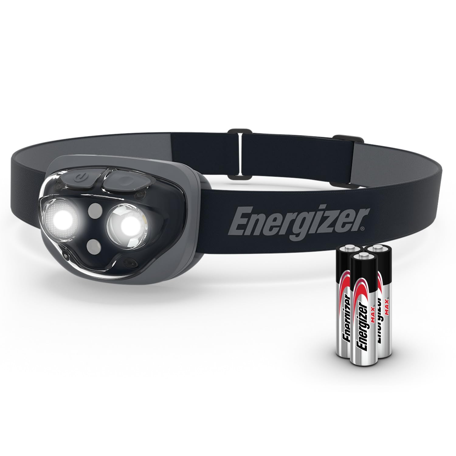 Energizer Amazon Vision HD+ 360 Lumen Head Torch, Midnight Black, Water Resistant, Built for Camping, Hiking, Outdoors, Batteries Included