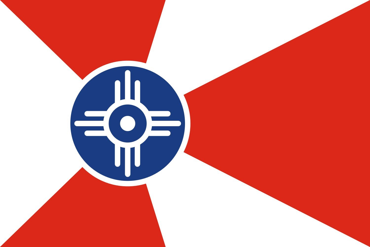 Drapeau Large Wichita Kansas drapeau paysage pavillon géant 1.35m²