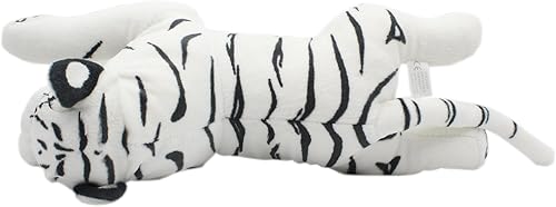 Miniatura 3 de Animales de peluche realistas Juguetes de peluche realistas Groveling Tigre blanco 17.7 pulgadas