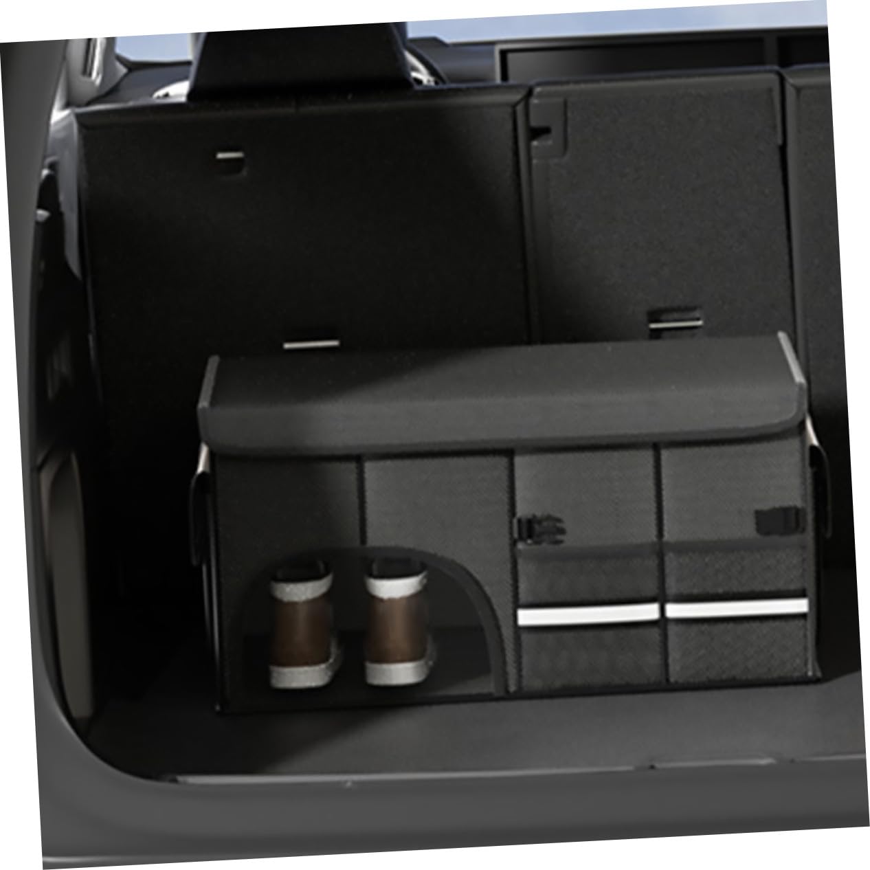Organizador de Maletero Plegable de Gran Capacidad en Tela Oxford, Caja de Almacenamiento para Maletero de Coche Negro, Adecuado para Camping y Organización en Casa