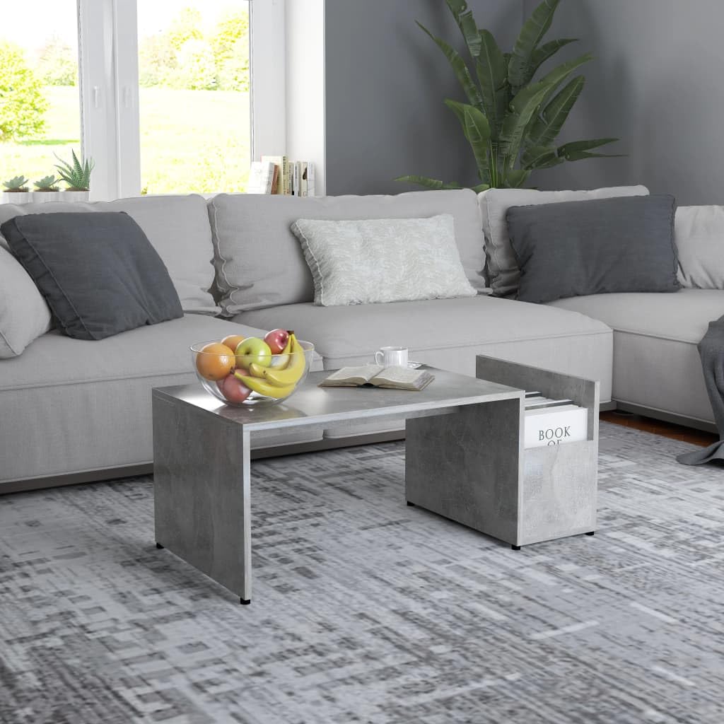 Table basse avec rangement compartiment latéral pour un salon ordonné