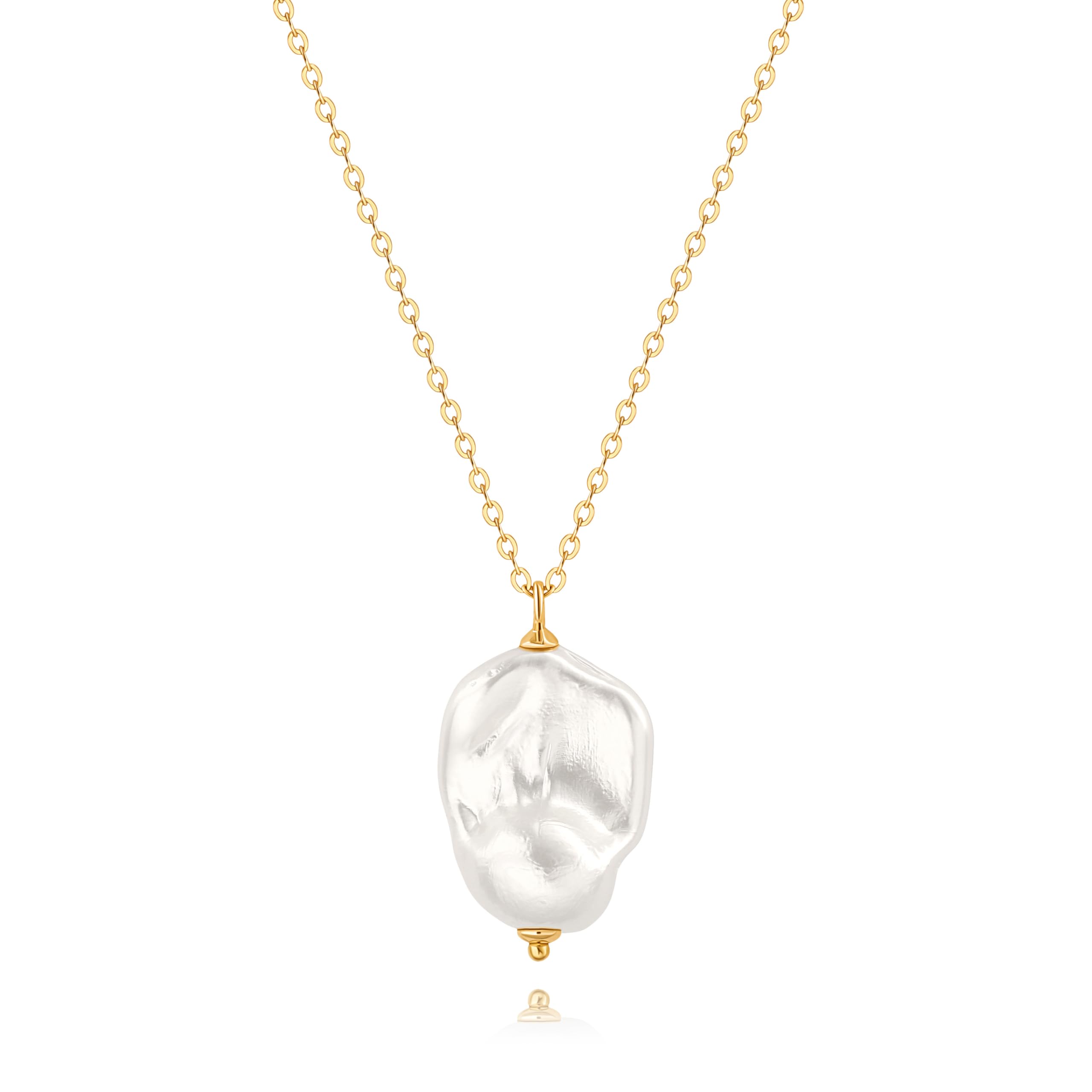 SOFYBJA 18K Gold Plated Circle Pendant Necklace Long Satellite Beaded Chain Jewelry for Women Dainty Hammered Karma Open Circle Charm Geometric