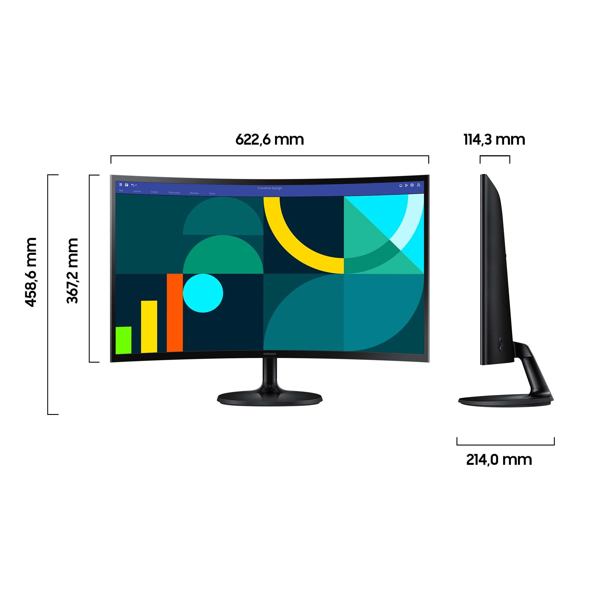 Samsung S36GD Essential Curved Monitor 27 Zoll, VA-Panel, Full HD, 4 ms, 100 Hz, Schwarz