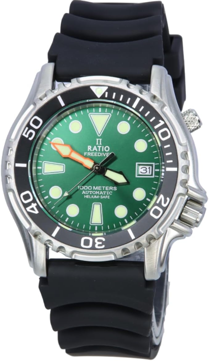 FreeDiver Helium Safe Dive Watch Stainless Steel Automatic Diver Watch 1000M Water Resistant Diving Watch for Men