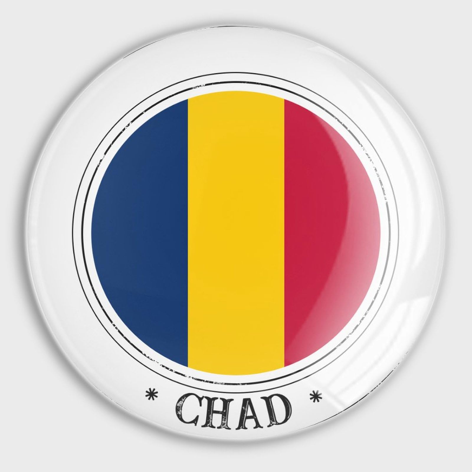 Aimants réfrigérateur Tchad en verre pour tableau magnétique et carte