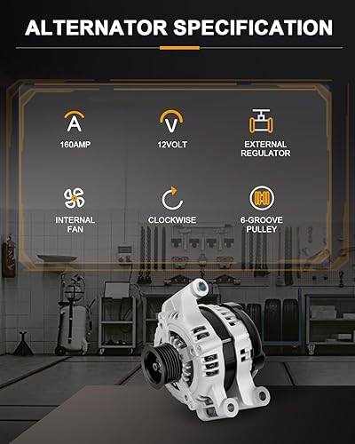 Miniatura 5 de ROADFAR Alternador apto para Dodge Charger 2008 2009 2010 08 09 10 2.7L 3.5L 5.7L 6.1L 2.7 3.5 5.7 6.1 11383 alternador automotriz