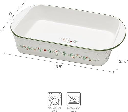 Miniatura 3 de Pfaltzgraff Winterberry - Panadero rectangular de 13 pulgadas