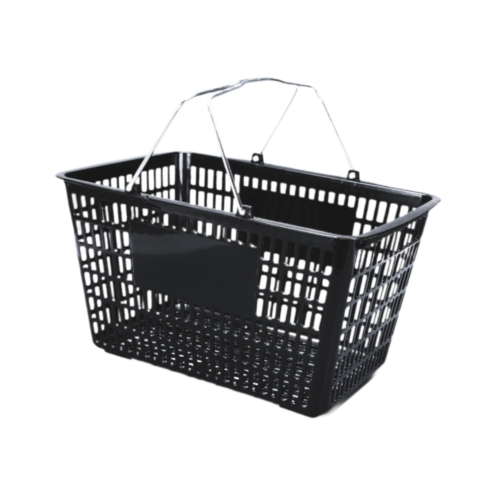 Cesta de la compra moderna negra de gran capacidad y diseño reutilizable 8