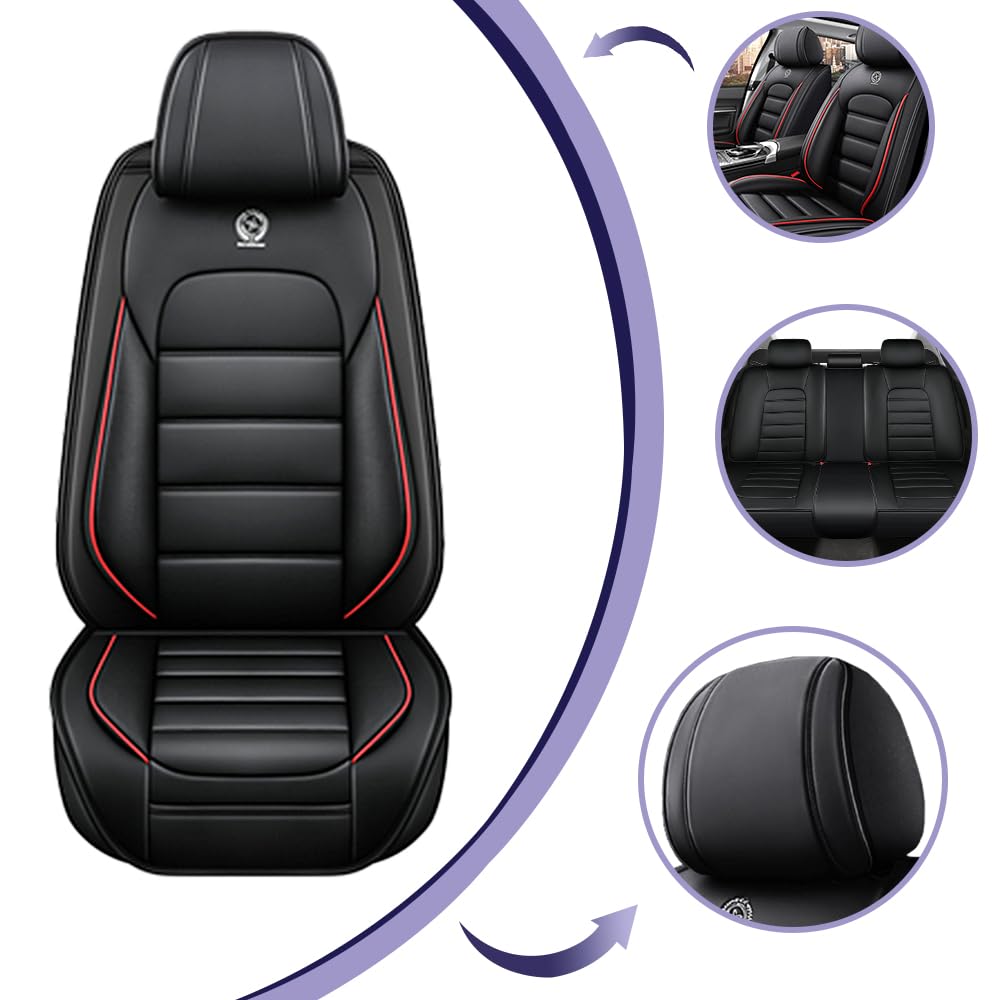 Car Seat Covers For Toyota Tacoma Hybrid 2024-2025 – Full Set Nappa Leather, Waterproof, Non-Slip Fit