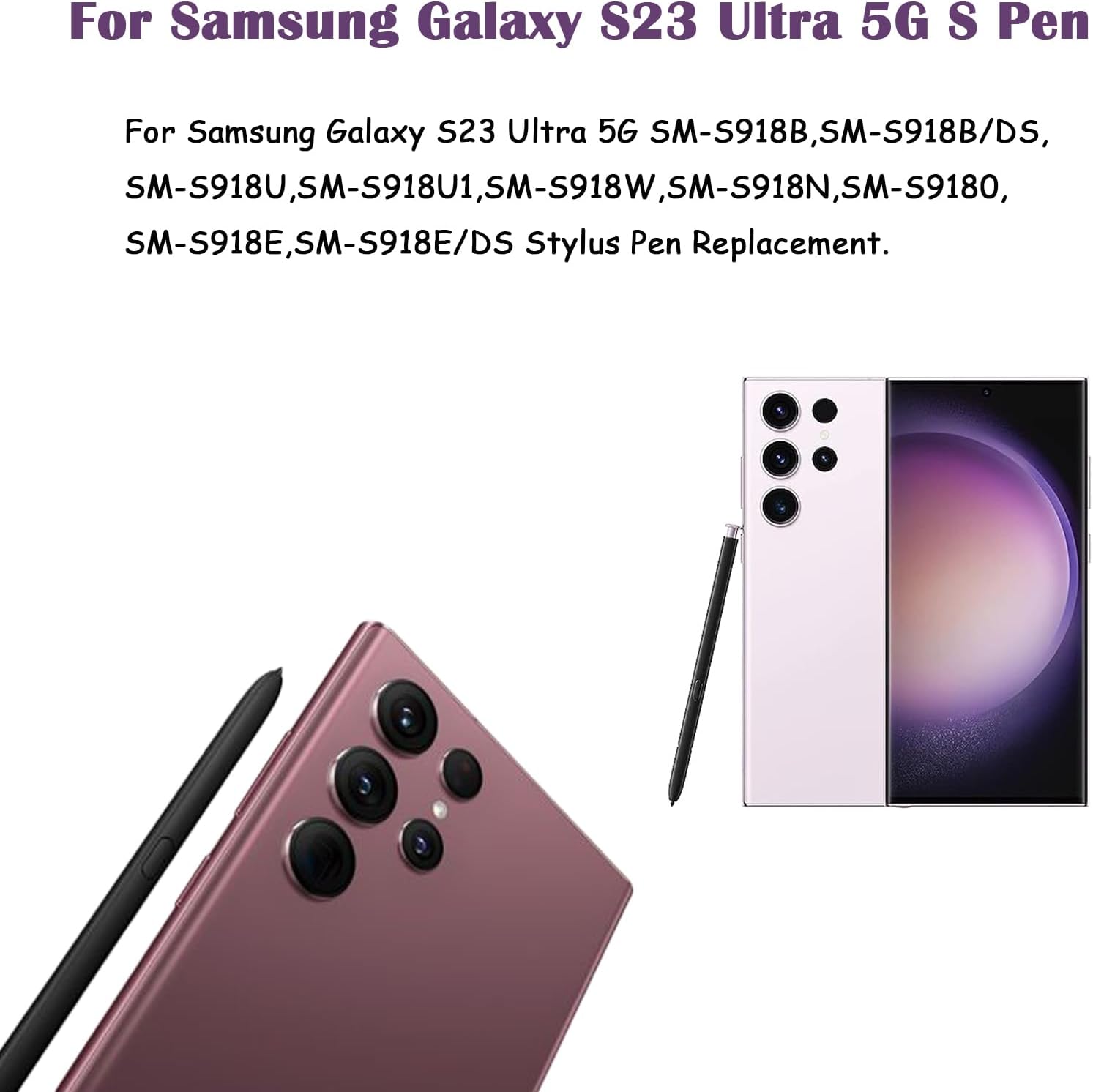 2 Pack S23 Ultra S Pen for Samsung Galaxy S23 Ultra 5G Stylus,Lavender image 3