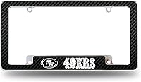 Vista 1 de Rico Industries NFL Football Black 12" x 6" Chrome All Over Automotive License Plate Frame for Car/Truck/SUV
