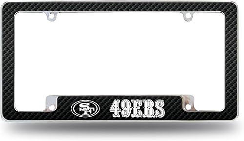 Miniatura 9 de Rico Industries Marco cromado de 12 x 6 pulgadas, marco cromado para placa automotriz de la NFL, para automóvil, camión, SUV