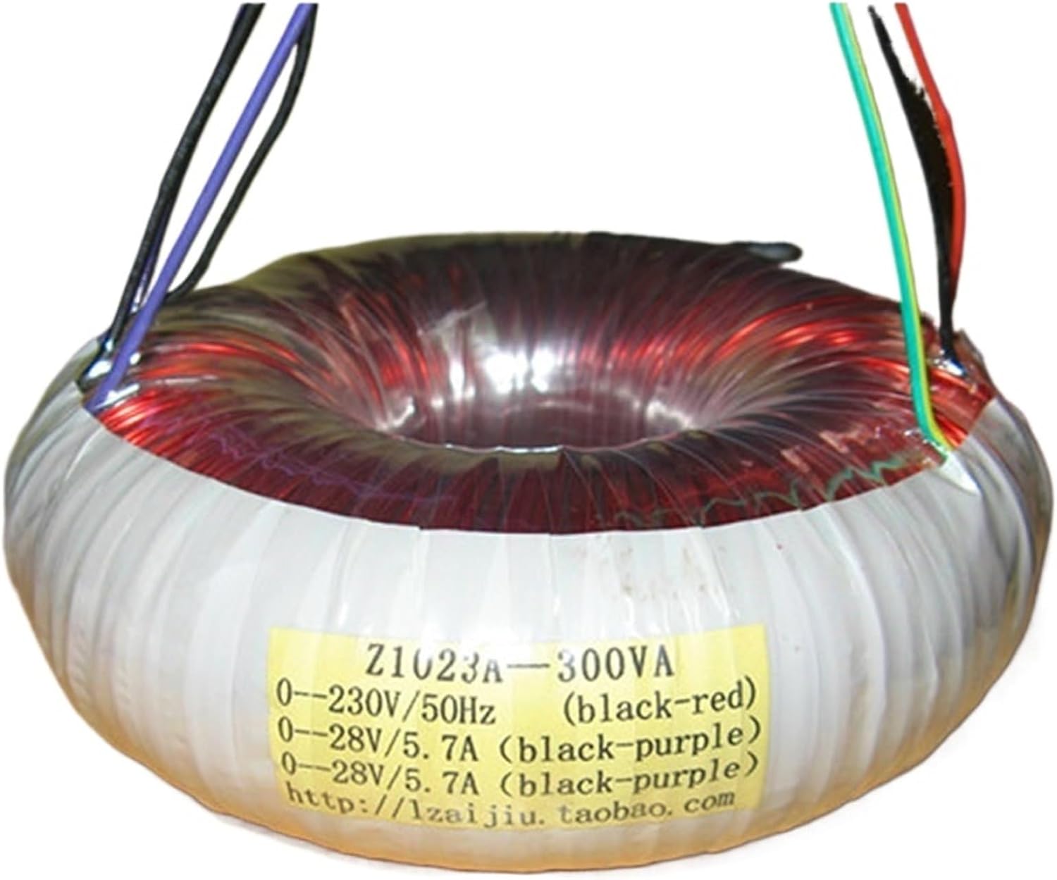 300VA Hi-Fi Audio O-Type red Wire Transformer (Size 45 * 136mm)