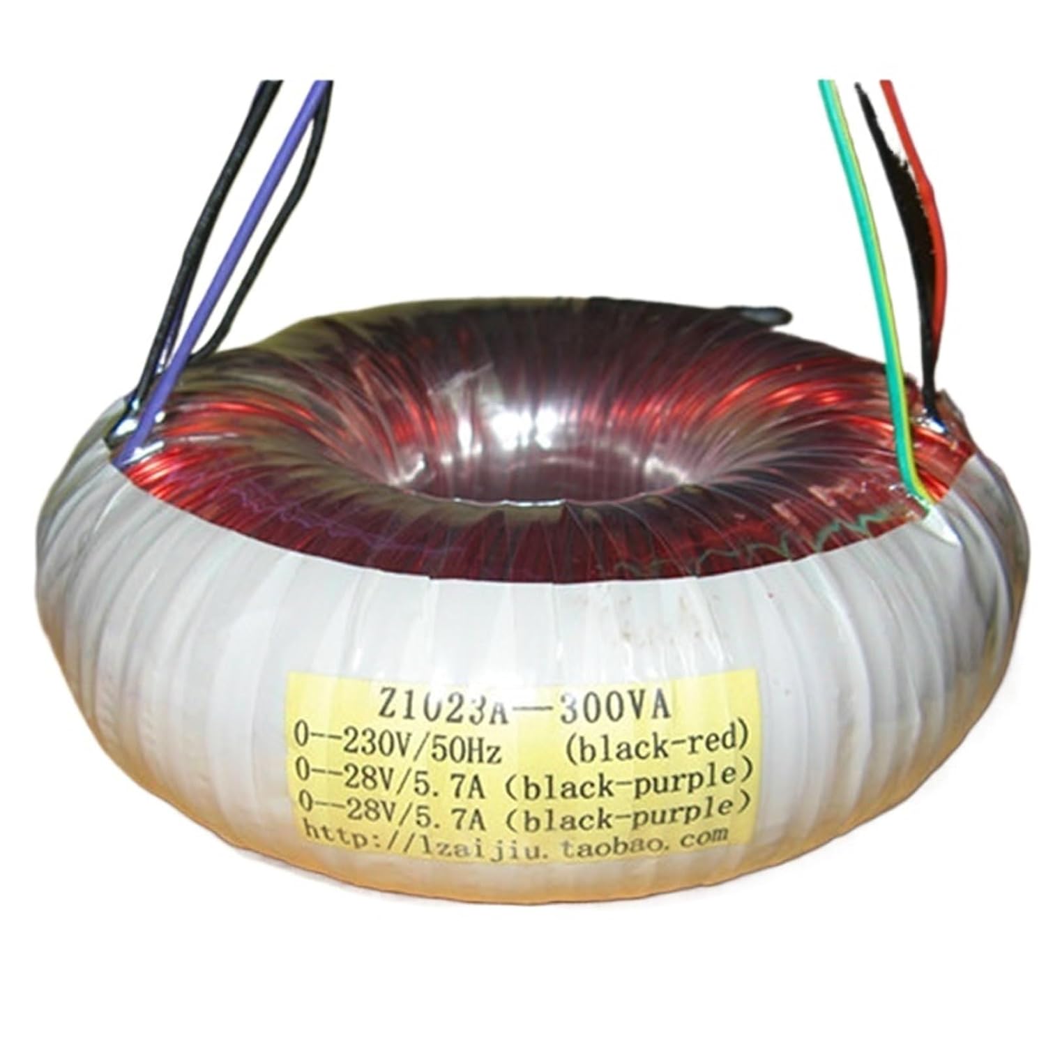 300VA Hi-Fi Audio O-Type red Wire Transformer (Size 45 * 136mm)