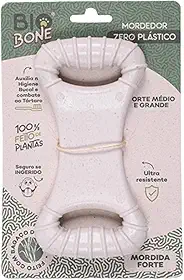 Mordedor Natural Biobone Osso Brinquedo Cães Roer Cães Médio Mordida Forte Fibra de Cana de Acúcar sem plático