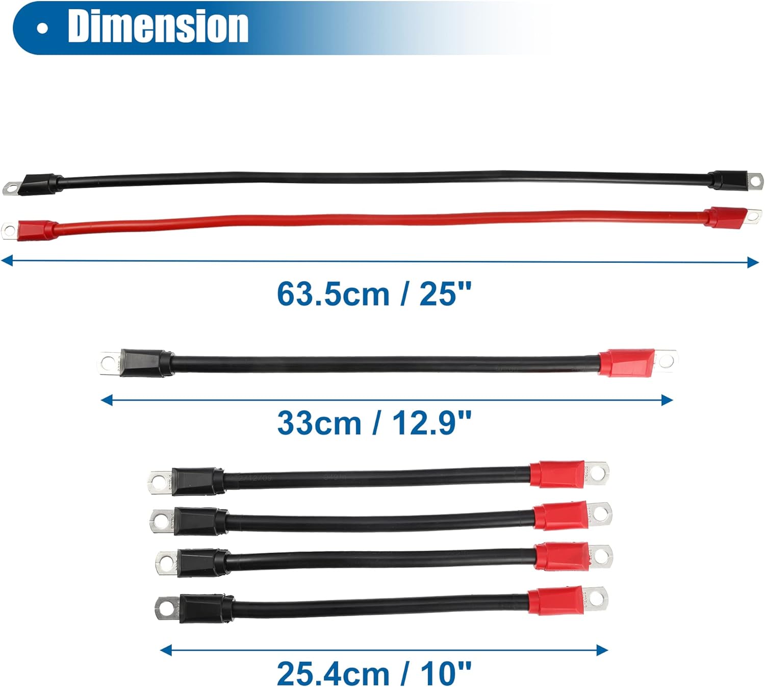 X AUTOHAUX 1 Set Golf Cart Battery Cable for EZGO TXT 1994-Up Battery Wire Kits fits 36V & 48V Battery