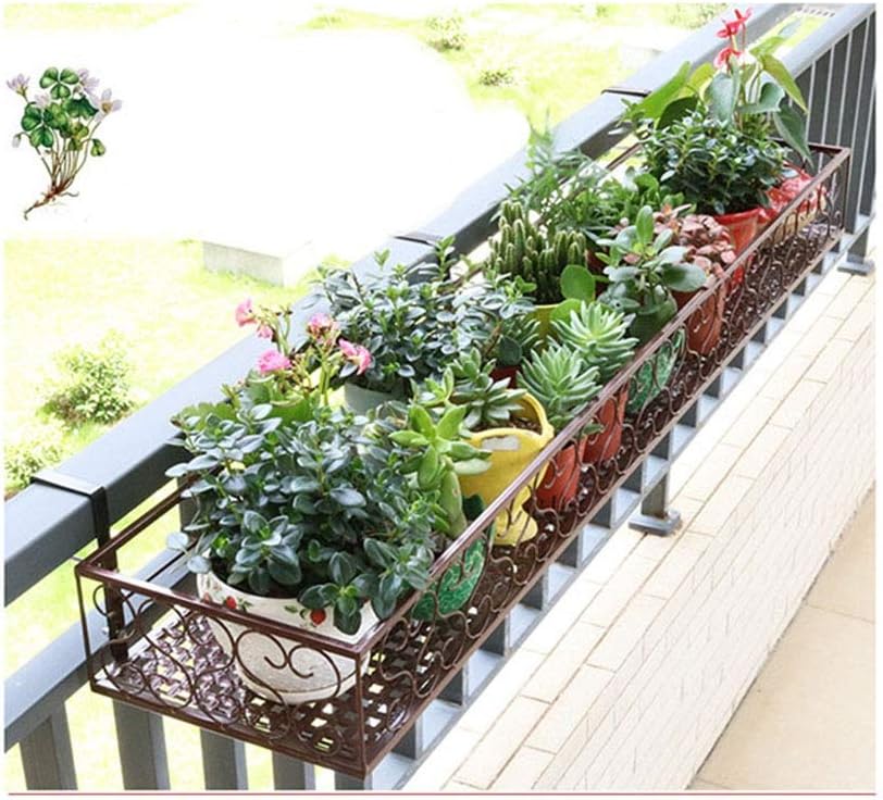 AMDHZ Balkon-Klapptisch Zum Anhängen – Faltbarer Tisch Für Geländer (60x40 Cm, 3-fach Höhenverstellbar)